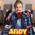 Personalized Spider Hero Baby Blanket – Custom Name & Birthdate – Superhero Baby Gift for Boys